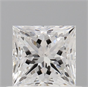 Diamante Natural 0.76 quilates, Princesa , Color E, claridad SI1 y certificado GIA