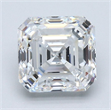 Natural Diamond 2.22 Carats, Asscher with  Cut, E Color, VS2 Clarity and Certified by GIA