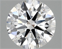 Lab Grown Diamond 2.08 Carats, Round with Ideal Cut, D Color, VVS2 Clarity and Certified by IGI