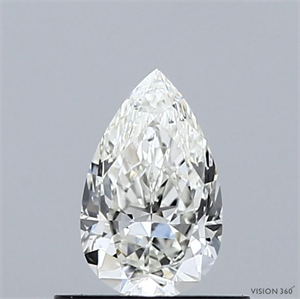 Picture of Natural Diamond 0.51 Carats, Pear with  Cut, J Color, SI1 Clarity and Certified by GIA