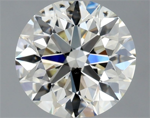 Picture of Natural Diamond 1.31 Carats, Round with Excellent Cut, K Color, SI2 Clarity and Certified by GIA