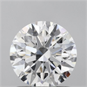 Lab Grown Diamond 1.10 Carats, Round with Ideal Cut, E Color, VVS2 Clarity and Certified by IGI