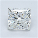 Natural Diamond 1.35 Carats, Princess with  Cut, H Color, VS2 Clarity and Certified by GIA