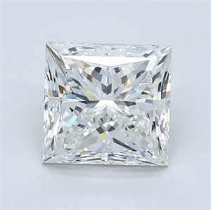 Picture of Natural Diamond 1.35 Carats, Princess with  Cut, H Color, VS2 Clarity and Certified by GIA