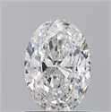 Natural Diamond 1.01 Carats, Oval with  Cut, E Color, SI1 Clarity and Certified by GIA