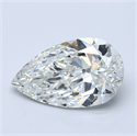 Natural Diamond 4.01 Carats, Pear with  Cut, H Color, SI2 Clarity and Certified by GIA