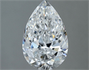 Natural Diamond 1.50 Carats, Pear with  Cut, E Color, SI1 Clarity and Certified by GIA