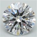 Lab Grown Diamond 2.02 Carats, Round with Ideal Cut, E Color, IF Clarity and Certified by IGI