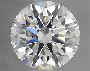 Picture of Natural Diamond 1.02 Carats, Round with Excellent Cut, I Color, SI2 Clarity and Certified by GIA
