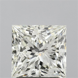 Picture of Natural Diamond 1.96 Carats, Princess with  Cut, J Color, SI2 Clarity and Certified by IGI
