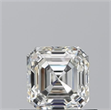 Natural Diamond 0.71 Carats, Asscher with  Cut, I Color, VS1 Clarity and Certified by GIA