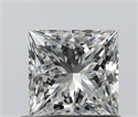 Natural Diamond 0.71 Carats, Princess with  Cut, I Color, VVS1 Clarity and Certified by IGI
