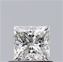 Diamante Natural 0.61 quilates, Princesa , Color F, claridad VS2 y certificado GIA