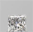 Natural Diamond 0.60 Carats, Princess with  Cut, G Color, VVS1 Clarity and Certified by GIA