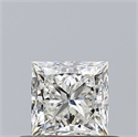 Natural Diamond 0.52 Carats, Princess with  Cut, I Color, VVS1 Clarity and Certified by GIA