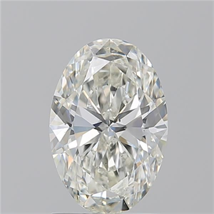 Picture of Natural Diamond 1.50 Carats, Oval with  Cut, J Color, SI1 Clarity and Certified by GIA