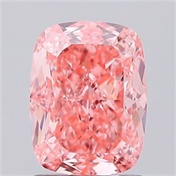 Picture of Lab Grown Diamond 1.59 Carats, CUSHION MODIFIED with  Cut, Fancy Vivid Pink Color, VS1 Clarity and Certified by IGI