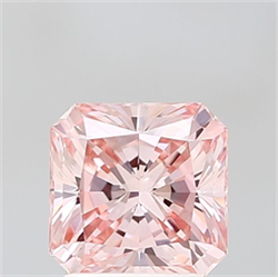Picture of Lab Grown Diamond 2.03 Carats, SQUARE RADIANT with  Cut, Fancy Intense Pink Color, VS1 Clarity and Certified by IGI