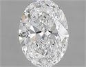 Natural Diamond 0.53 Carats, Oval with  Cut, D Color, VVS1 Clarity and Certified by GIA
