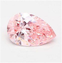 Picture of Lab Grown Diamond 5.08 Carats, Pear with  Cut, Fancy Vivid Pink Color, VS1 Clarity and Certified by IGI