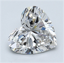 Natural Diamond 2.72 Carats, Heart with  Cut, F Color, IF Clarity and Certified by GIA