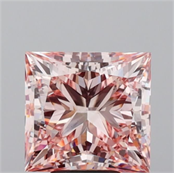 Picture of Lab Grown Diamond 5.90 Carats, Princess with  Cut, Fancy Intense Pink Color, VS1 Clarity and Certified by IGI