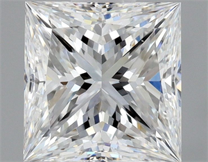 Picture of Natural Diamond 1.01 Carats, Princess with  Cut, E Color, VS2 Clarity and Certified by GIA