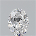 Natural Diamond 0.50 Carats, Oval with  Cut, D Color, VS2 Clarity and Certified by GIA