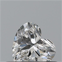 Natural Diamond 0.30 Carats, Heart with  Cut, H Color, IF Clarity and Certified by GIA