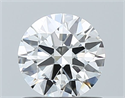 Natural Diamond 0.72 Carats, Round with Excellent Cut, H Color, IF Clarity and Certified by GIA