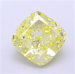 Picture of Lab Grown Diamond 2.53 Carats, CUSHION MODIFIED with  Cut, Fancy Yellow Color, VS1 Clarity and Certified by IGI