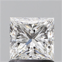 Natural Diamond 1.00 Carats, Princess with  Cut, E Color, VS1 Clarity and Certified by GIA