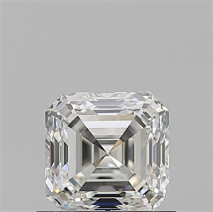 Picture of Natural Diamond 0.72 Carats, Asscher with  Cut, H Color, VVS1 Clarity and Certified by GIA