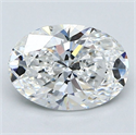 Diamante Natural 1.70 quilates, Ovalado , Color E, claridad VS2 y certificado GIA