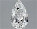 Natural Diamond 0.90 Carats, Pear with  Cut, D Color, SI2 Clarity and Certified by GIA