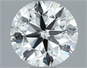 Natural Diamond 1.20 Carats, Round with Excellent Cut, H Color, SI1 Clarity and Certified by IGI