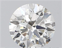 Natural Diamond 0.43 Carats, Round with Excellent Cut, H Color, VVS1 Clarity and Certified by GIA