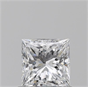 Natural Diamond 0.73 Carats, Princess with  Cut, D Color, SI1 Clarity and Certified by GIA