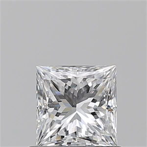 Picture of Natural Diamond 0.73 Carats, Princess with  Cut, D Color, SI1 Clarity and Certified by GIA