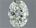 Natural Diamond 0.70 Carats, Oval with  Cut, J Color, IF Clarity and Certified by IGI