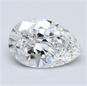 Natural Diamond 3.04 Carats, Pear with  Cut, E Color, VS1 Clarity and Certified by GIA