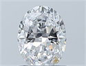 Natural Diamond 0.70 Carats, Oval with  Cut, D Color, SI2 Clarity and Certified by GIA