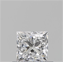 Natural Diamond 0.50 Carats, Princess with  Cut, D Color, VS2 Clarity and Certified by GIA
