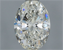 Natural Diamond 0.60 Carats, Oval with  Cut, I Color, VS2 Clarity and Certified by GIA