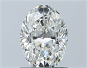 Natural Diamond 1.00 Carats, Oval with  Cut, H Color, VS2 Clarity and Certified by GIA