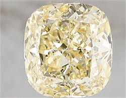 Picture of Lab Grown Diamond 1.60 Carats, CUSHION MODIFIED with  Cut, Fancy Intense Yellow Color, VS2 Clarity and Certified by IGI