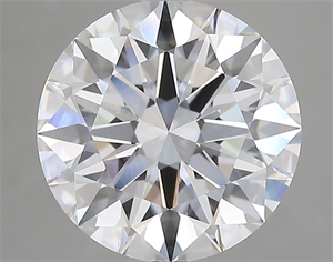 Picture of Lab Grown Diamond 4.07 Carats, Round with Ideal Cut, D Color, VVS2 Clarity and Certified by IGI