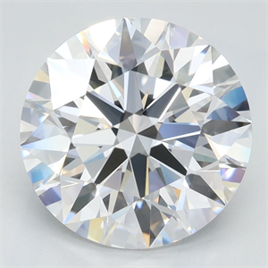 Picture of Lab Grown Diamond 2.95 Carats, Round with Ideal Cut, D Color, IF Clarity and Certified by IGI