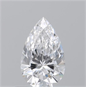 Natural Diamond 0.50 Carats, Pear with  Cut, D Color, VS2 Clarity and Certified by GIA