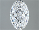 Natural Diamond 2.03 Carats, Oval with  Cut, D Color, SI1 Clarity and Certified by GIA